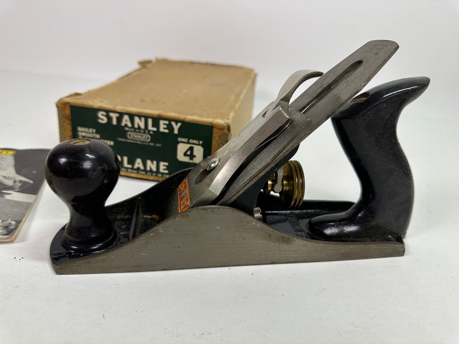 Vintage Stanley #4 Plane With Instructions And Damaged Box [Photo 4]