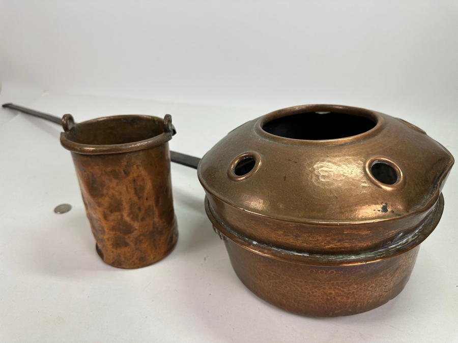 Antique Copper Bed Warmer 38L [Photo 5]