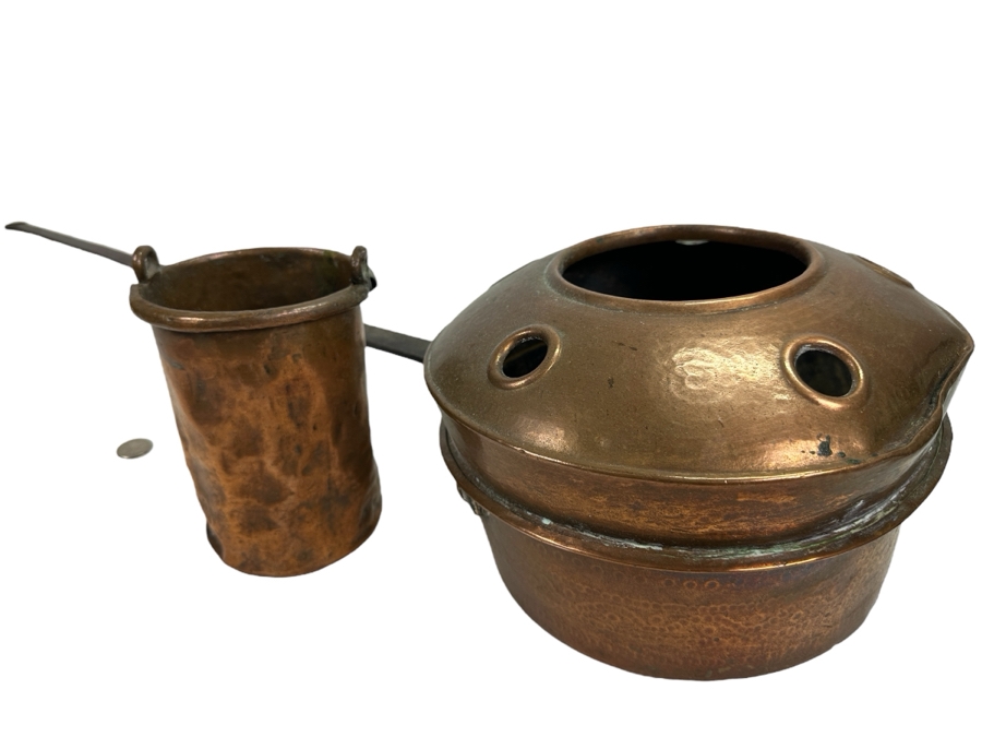 Antique Copper Bed Warmer 38L [Photo 2]