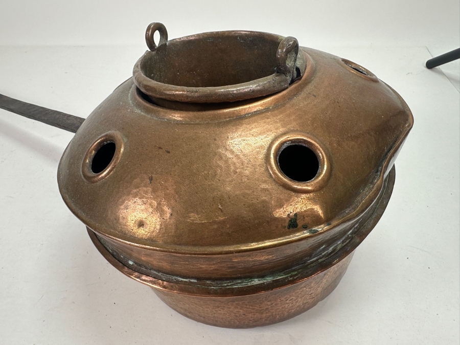 Antique Copper Bed Warmer 38L [Photo 4]