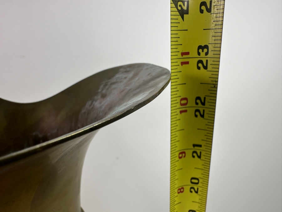 Large Brass Ewer Vessel With Handle 23'H [Photo 12]