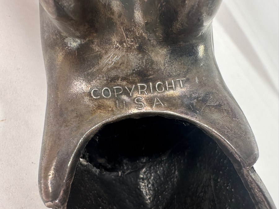 Pair Of Art Deco Silverplate Weidlich Bros Ibis Peacock Bird Figurines 2277 12'L X 6.5'H [Photo 6]