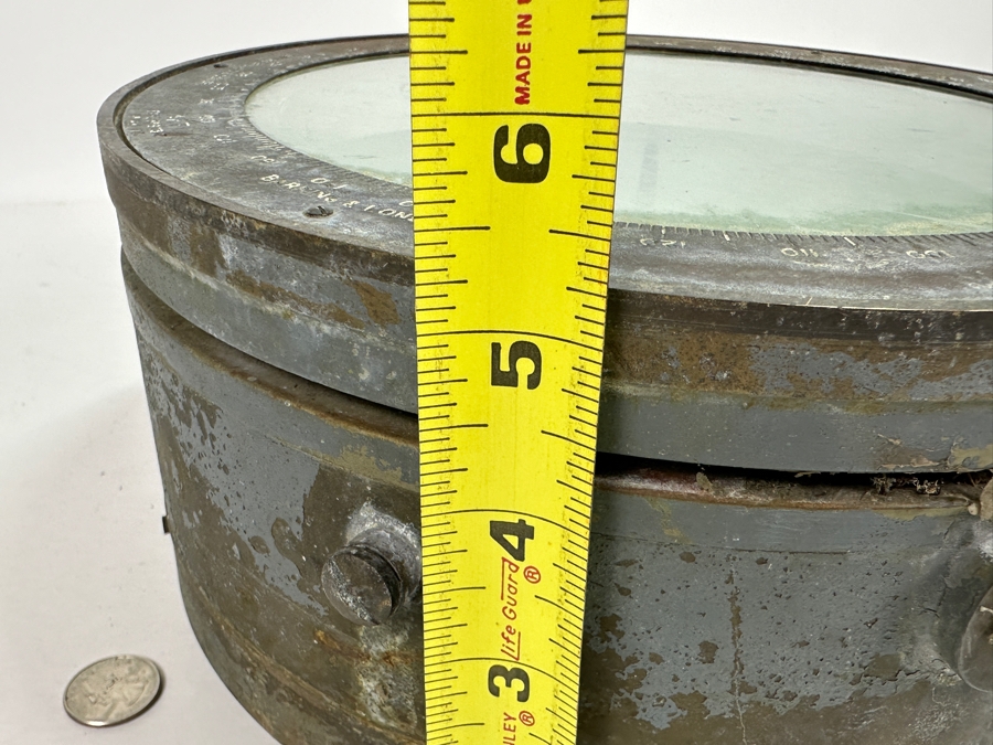 Vintage Nautical Ship's Sestrel Co Henry Browne & So Ltd Dead-Beat No. 1491N Maritime Compass Barking & London Working 10'W X 5.5'H [Photo 17]