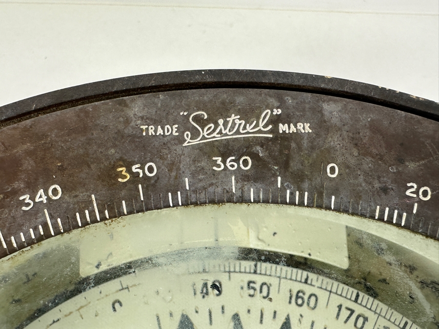 Vintage Nautical Ship's Sestrel Co Henry Browne & So Ltd Dead-Beat No. 1491N Maritime Compass Barking & London Working 10'W X 5.5'H [Photo 7]