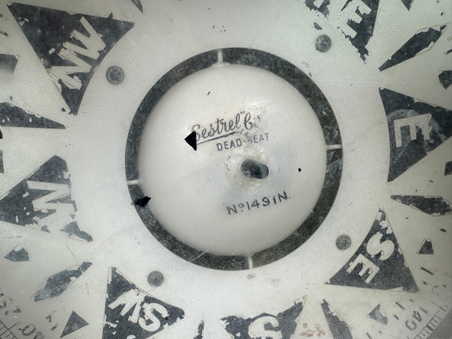 Vintage Nautical Ship's Sestrel Co Henry Browne & So Ltd Dead-Beat No. 1491N Maritime Compass Barking & London Working 10'W X 5.5'H [Photo 13]