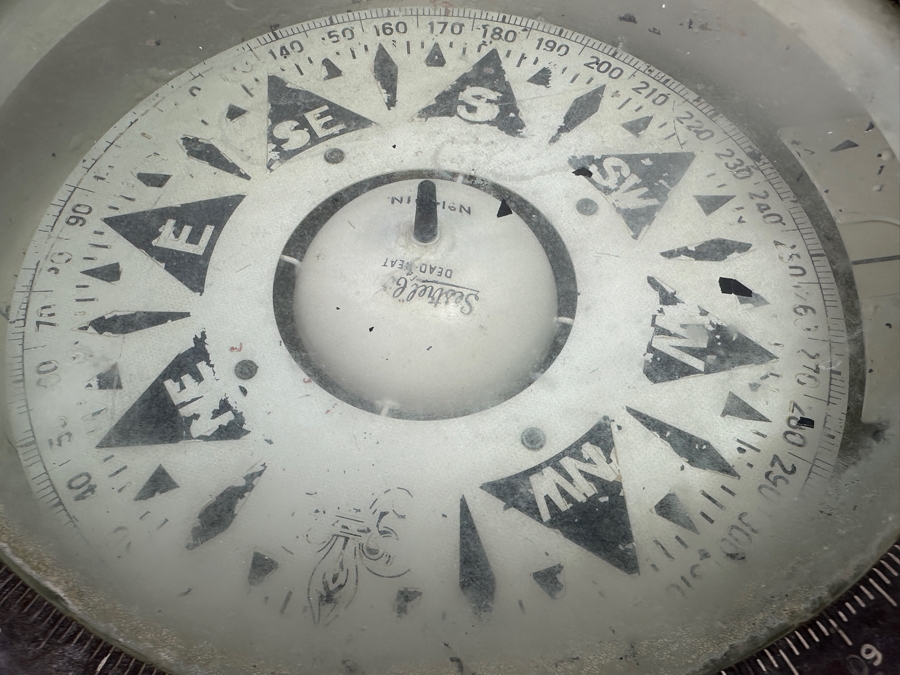 Vintage Nautical Ship's Sestrel Co Henry Browne & So Ltd Dead-Beat No. 1491N Maritime Compass Barking & London Working 10'W X 5.5'H [Photo 14]