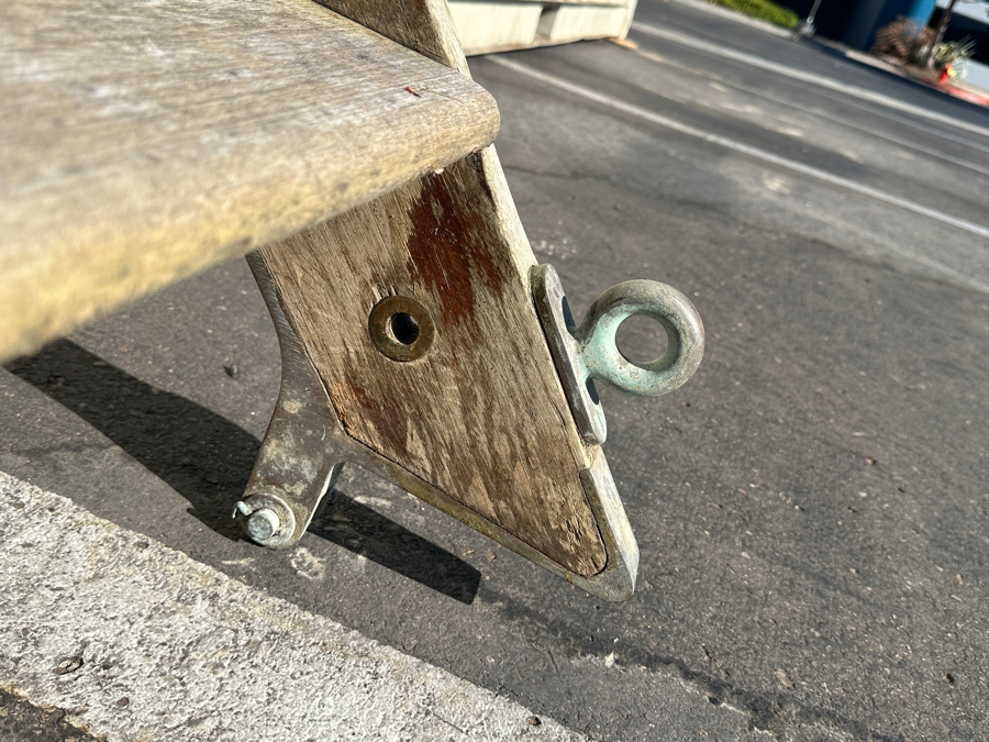 Vintage Heavy Duty Wooden / Metal Ship's 3-Step Ladder [Photo 4]