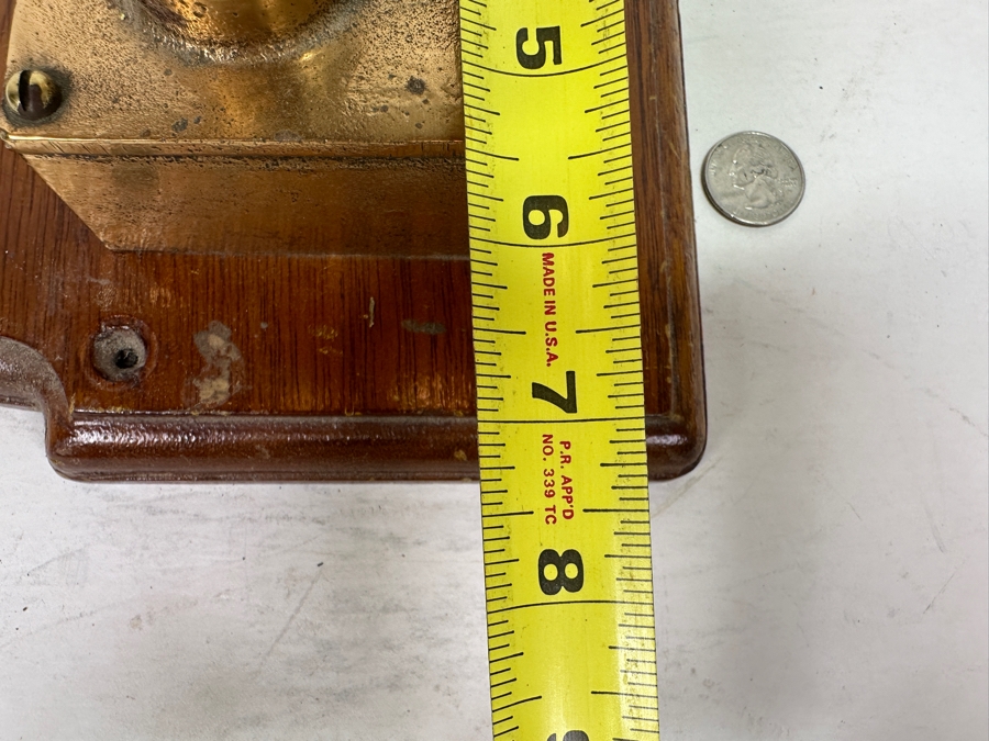 Vintage The Wood Freeman 'Metal Marine Pilot' Fircrest Tacoma, WA 'It Holds The Course You Give It' Brass Compass 7.5W X 7D X 9.25H [Photo 23]