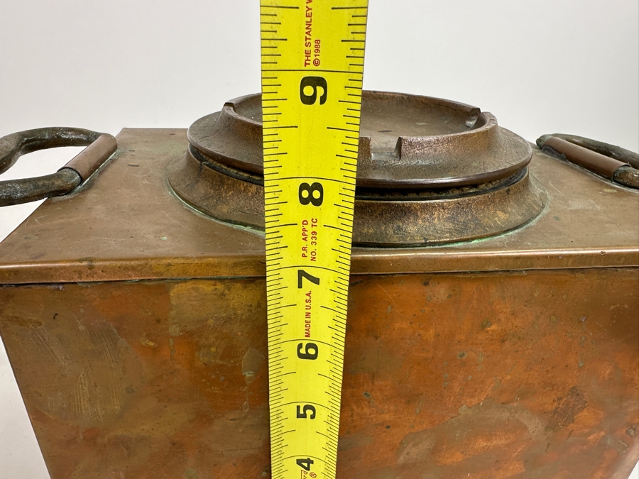 Vintage Heavy Copper Fresh Water Tank From A Vintage Life Boat 9.5W X 7D X 8.5H [Photo 15]