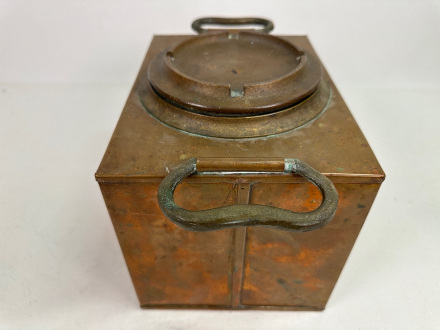 Vintage Heavy Copper Fresh Water Tank From A Vintage Life Boat 9.5W X 7D X 8.5H [Photo 5]