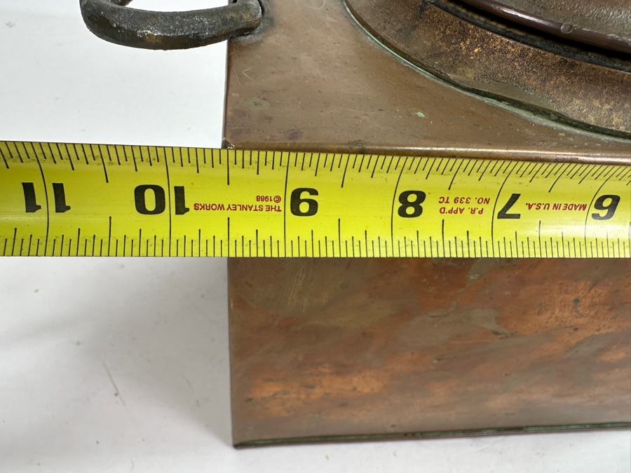 Vintage Heavy Copper Fresh Water Tank From A Vintage Life Boat 9.5W X 7D X 8.5H [Photo 13]