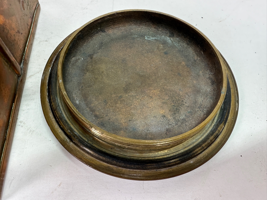 Vintage Heavy Copper Fresh Water Tank From A Vintage Life Boat 9.5W X 7D X 8.5H [Photo 11]