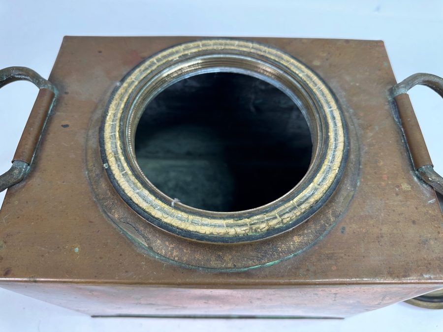 Vintage Heavy Copper Fresh Water Tank From A Vintage Life Boat 9.5W X 7D X 8.5H [Photo 9]