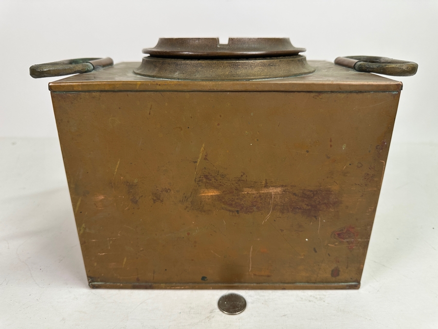 Vintage Heavy Copper Fresh Water Tank From A Vintage Life Boat 9.5W X 7D X 8.5H [Photo 4]