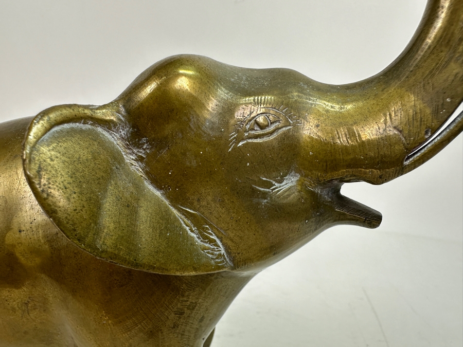 Vintage Brass Elephant Figurine 8W X 8H [Photo 5]