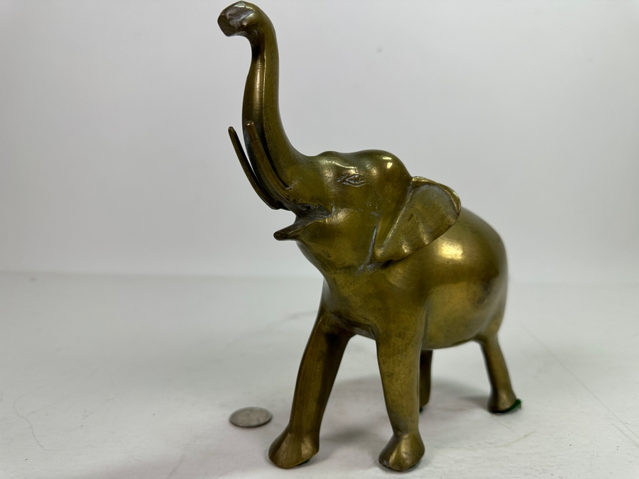 Vintage Brass Elephant Figurine 8W X 8H [Photo 3]