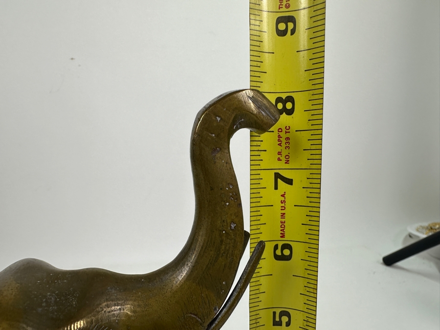 Vintage Brass Elephant Figurine 8W X 8H [Photo 7]