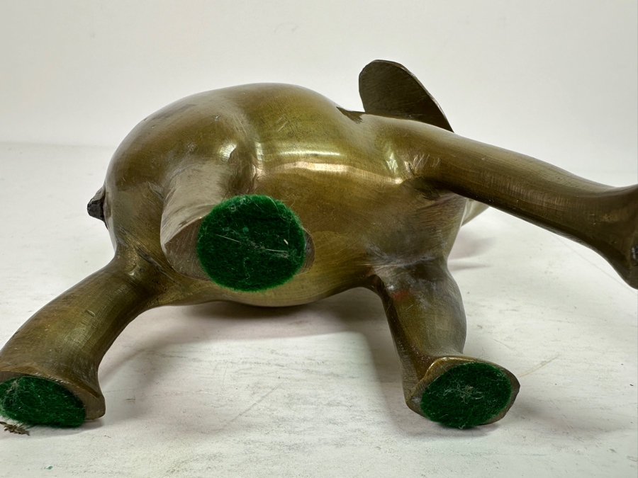 Vintage Brass Elephant Figurine 8W X 8H [Photo 6]