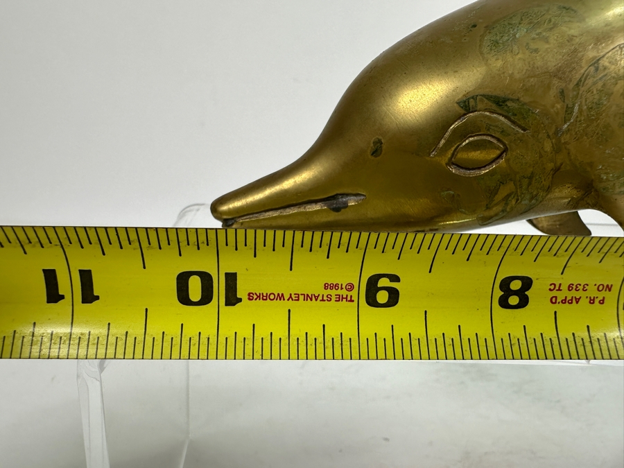 Vintage Brass Dolphin 10'L & Pair Of Shark Figurines 7.5'L [Photo 7]