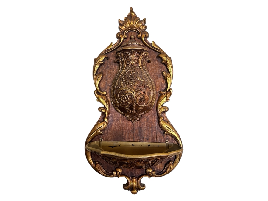 Large Vintage Hollywood Regency Plastic Decorative Wall Fountain Planter Lavabo Plaque 24'W X 45'H [Photo 1]