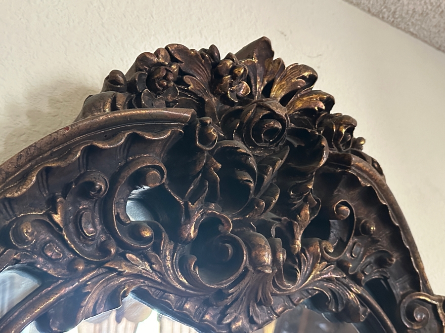 Large Ornate Molded Plastic Wall Mirror - Dimensions Coming [Photo 4]