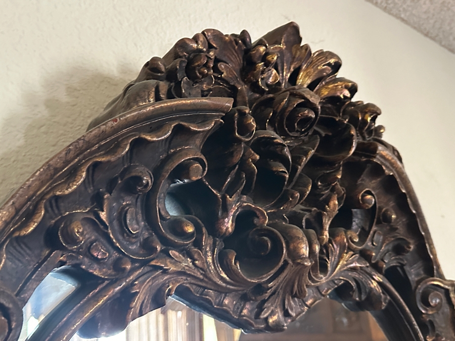 Large Ornate Molded Plastic Wall Mirror - Dimensions Coming [Photo 3]