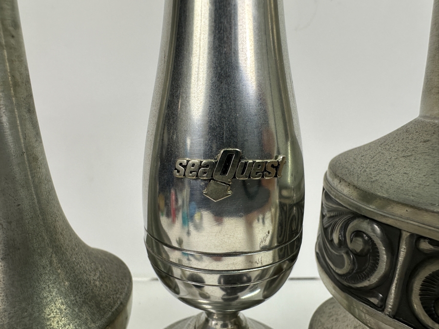 Eleven Vintage Pewter Vases Lot - See Photos [Photo 6]