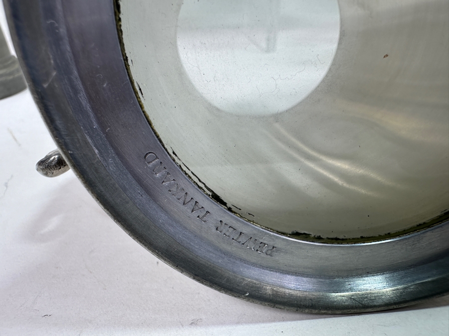 Ten Vintage Pewter Tankards Glass Bottom Lot [Photo 18]