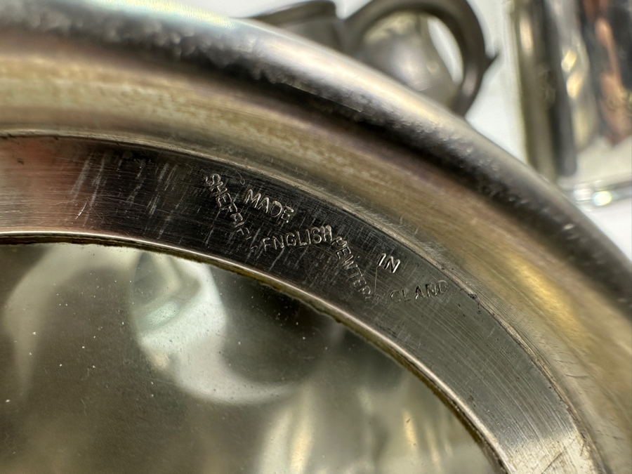 Ten Vintage Pewter Tankards Glass Bottom Lot [Photo 22]