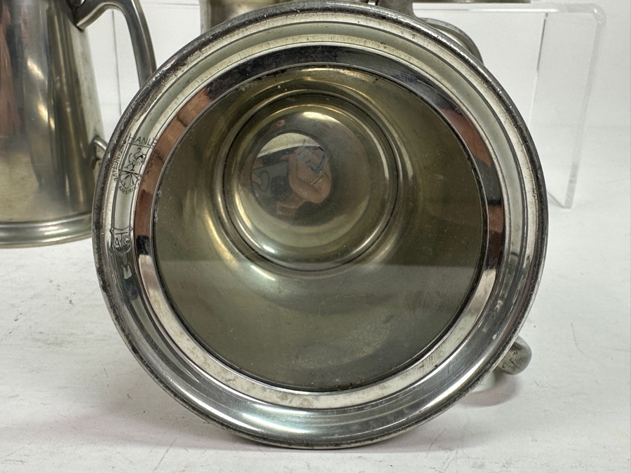 Five Vintage Pewter Tankards With Lids Lot [Photo 8]