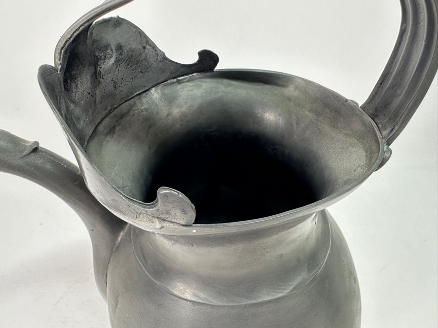 Antique Pewter Hallmarked Water Pitcher 12H [Photo 6]