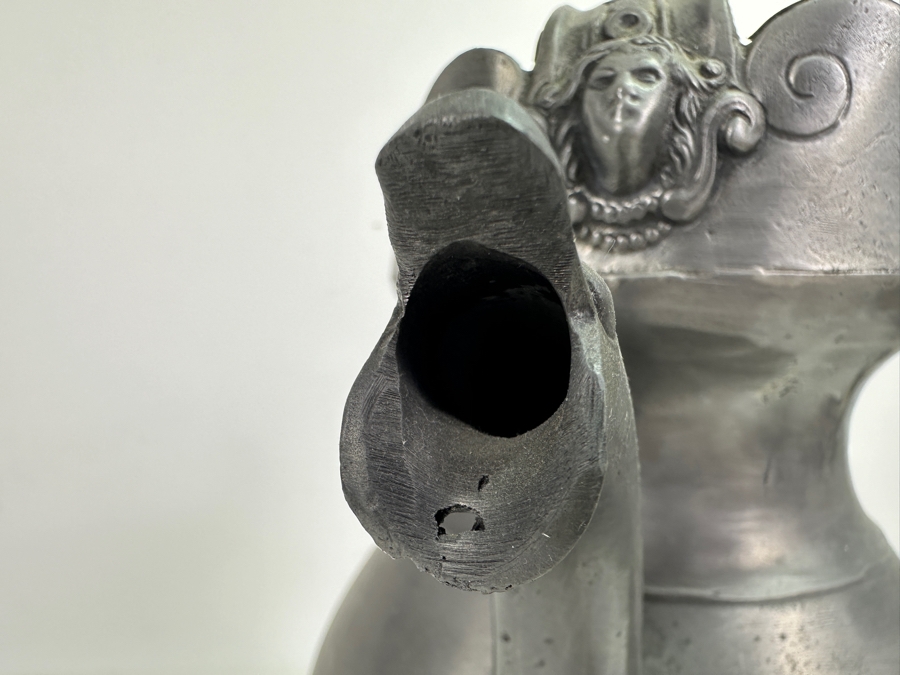 Antique Pewter Hallmarked Water Pitcher 12H [Photo 4]