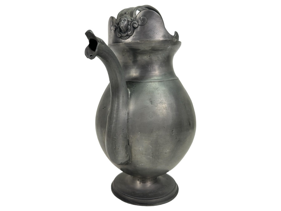 Antique Pewter Hallmarked Water Pitcher 12H [Photo 1]