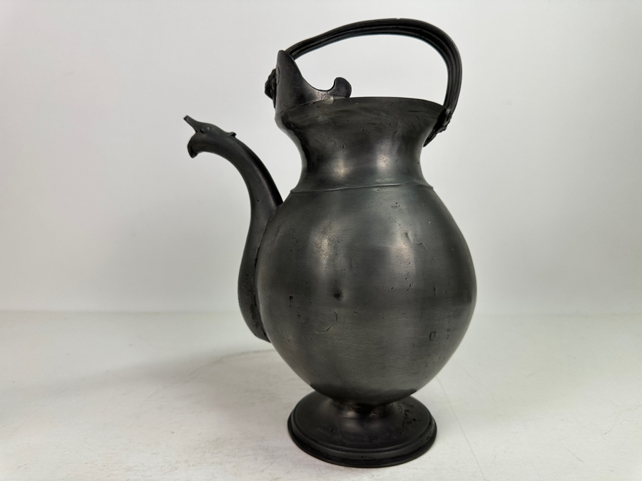 Antique Pewter Hallmarked Water Pitcher 12H [Photo 5]