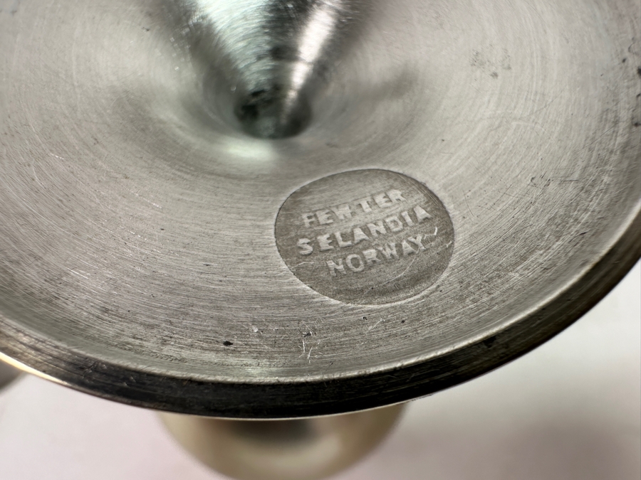 Seven Vintage Pewter Goblets Stemware Glasses - See Photos [Photo 7]