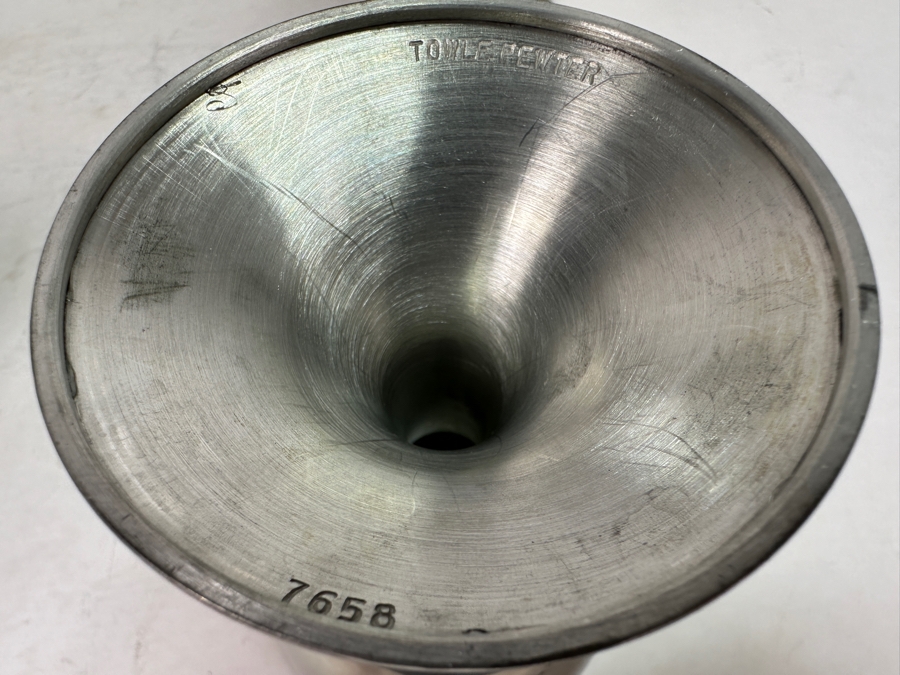 Seven Vintage Pewter Goblets Stemware Glasses - See Photos [Photo 6]