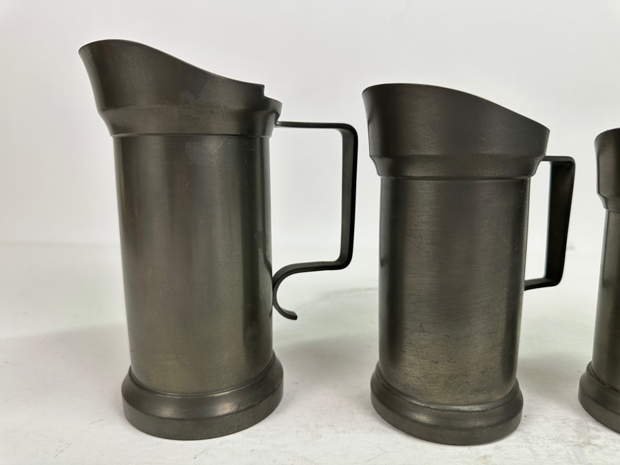 Vintage Pewter Holland Graduated Pitchers Measuring Cups [Photo 3]