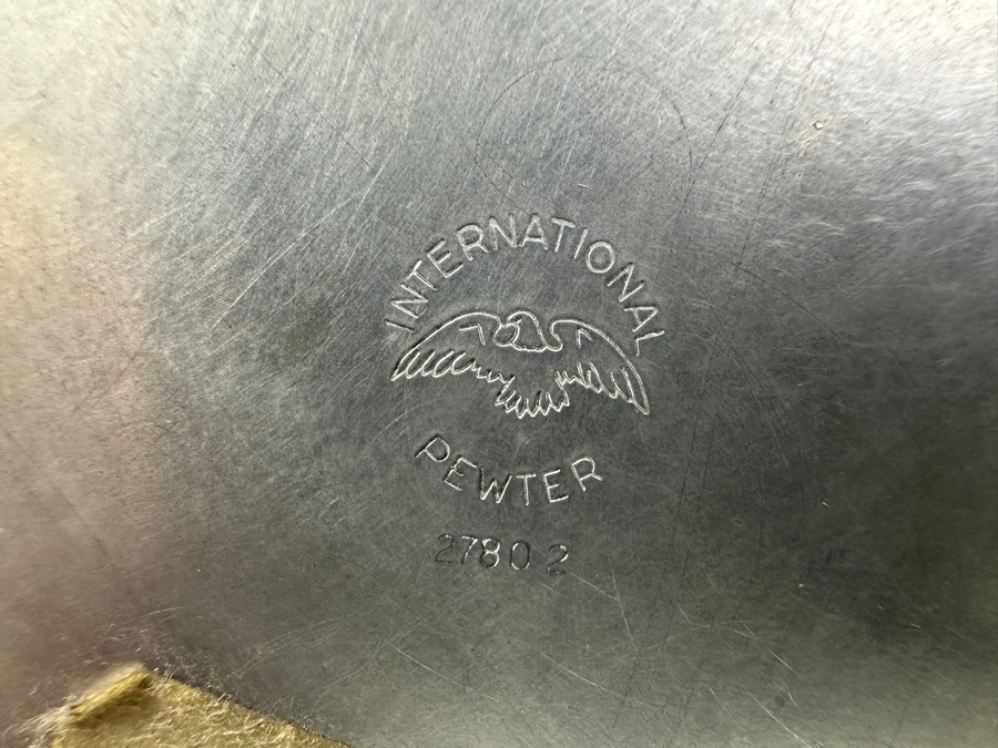 Pair Of Vintage International Pewter Teapots 11H & 9.5H [Photo 7]