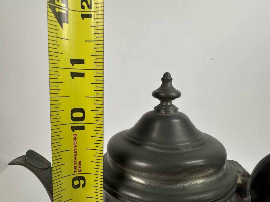 Pair Of Vintage International Pewter Teapots 11H & 9.5H [Photo 11]