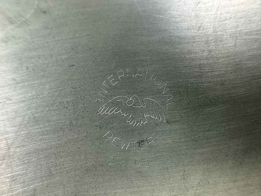 Pair Of Vintage International Pewter Teapots 11H & 9.5H [Photo 9]