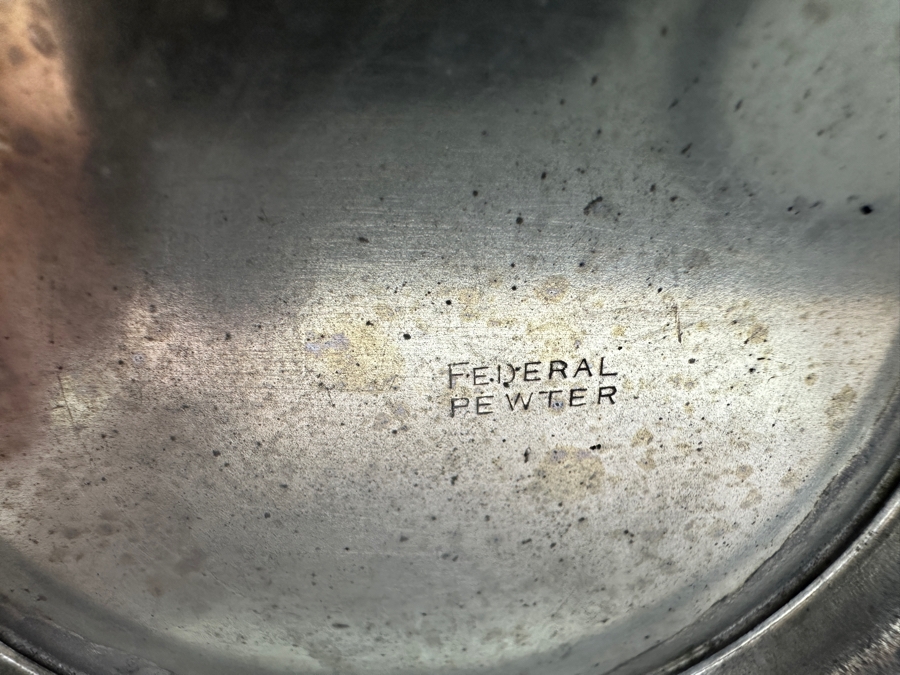 Pair Of Vintage Pewter Pitchers 10H & 12H [Photo 8]