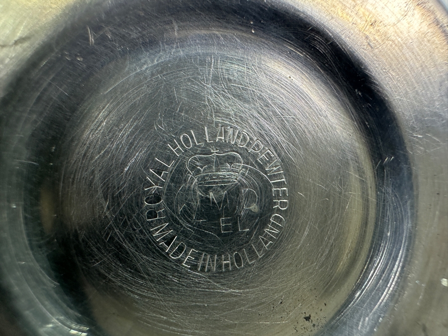 Vintage Pewter Lot: Four Vases & Two Pitchers [Photo 12]