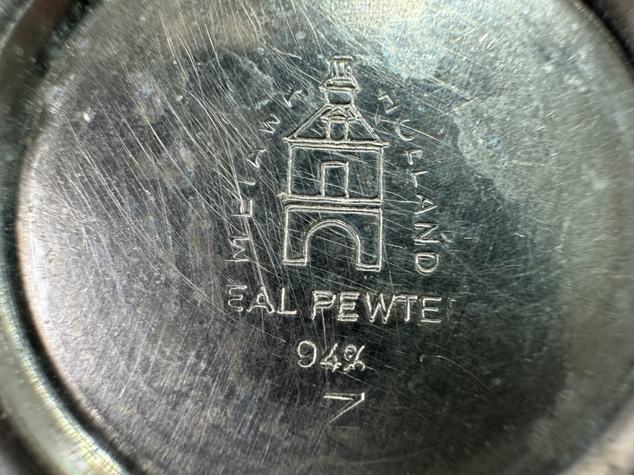 Vintage Pewter Lot: Four Vases & Two Pitchers [Photo 10]