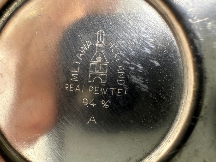 Vintage Pewter Lot: Four Vases & Two Pitchers [Photo 8]