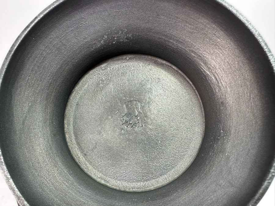 Vintage Pewter Handled Pitcher Vessel With Lid 12.5H & Vintage Pewter Oil Lamp 6H [Photo 6]