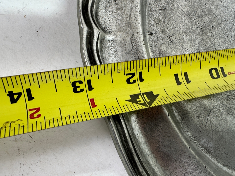 Antique Pewter Hallmarked Plate Dish 12.5W [Photo 8]