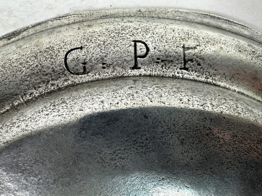 Antique Pewter Hallmarked Plate Dish 12.5W [Photo 5]