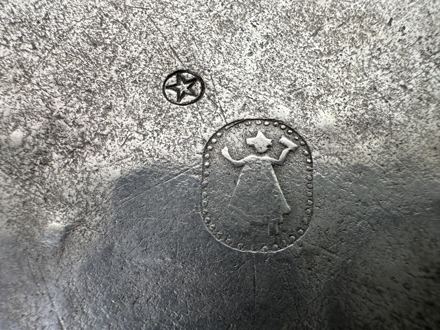 Antique Pewter Hallmarked Plate Dish 12.5W [Photo 6]
