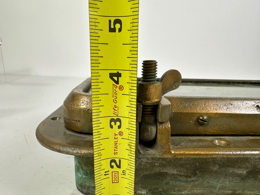 Vintage Nautical Copper Ship's Porthole Rectangular Window 14.5W X 7.5H X 4D [Photo 11]