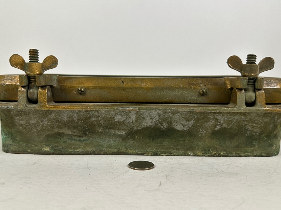 Vintage Nautical Copper Ship's Porthole Rectangular Window 14.5W X 7.5H X 4D [Photo 4]